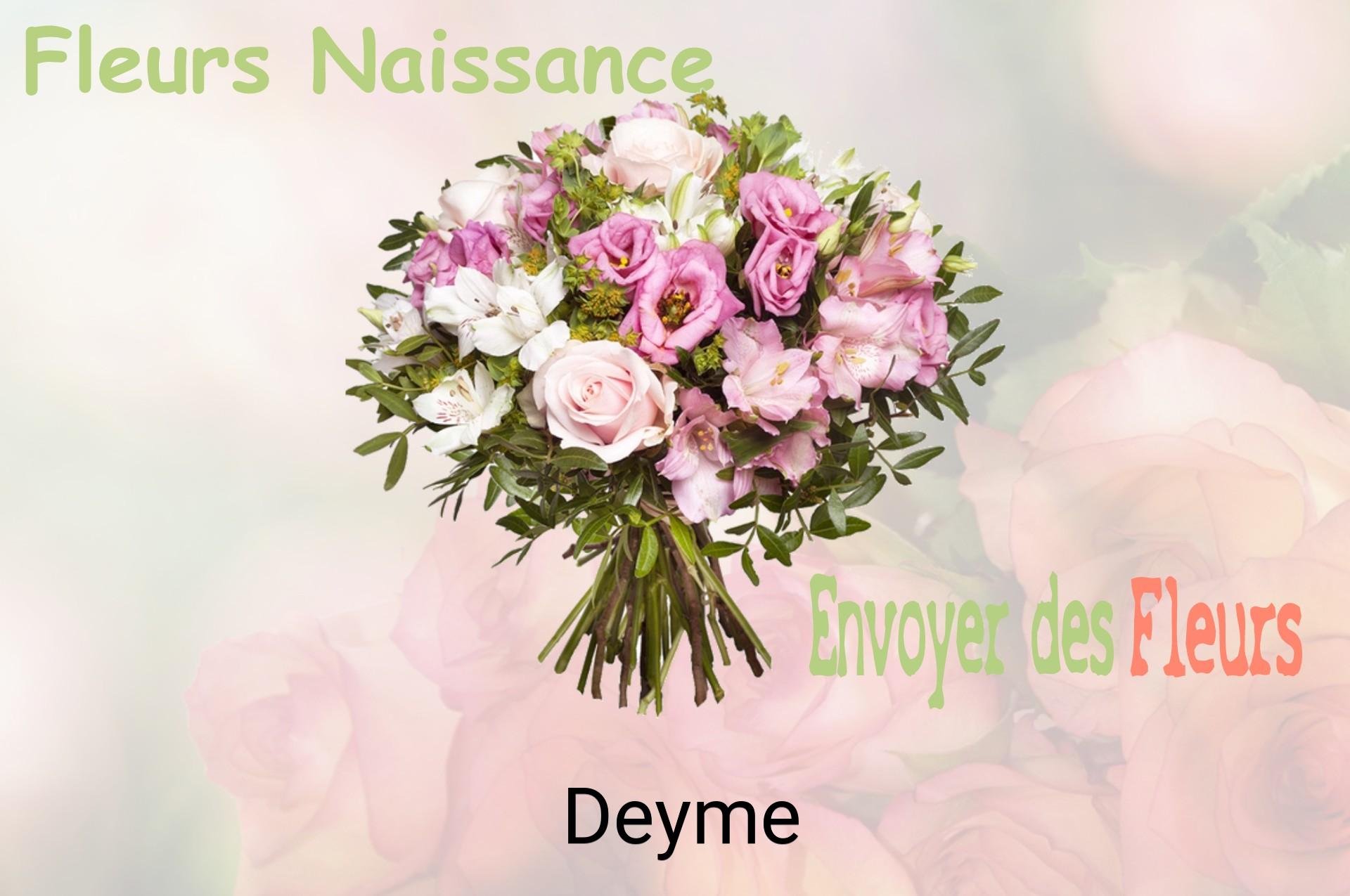 Bouquet de fleurs de naissance livré à Deyme