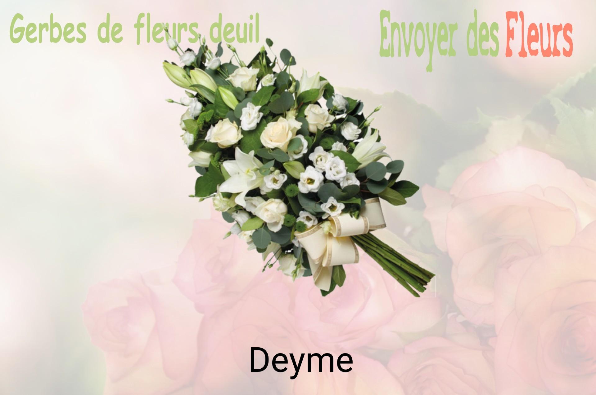 Gerbe de fleurs de deuil livrée à Deyme